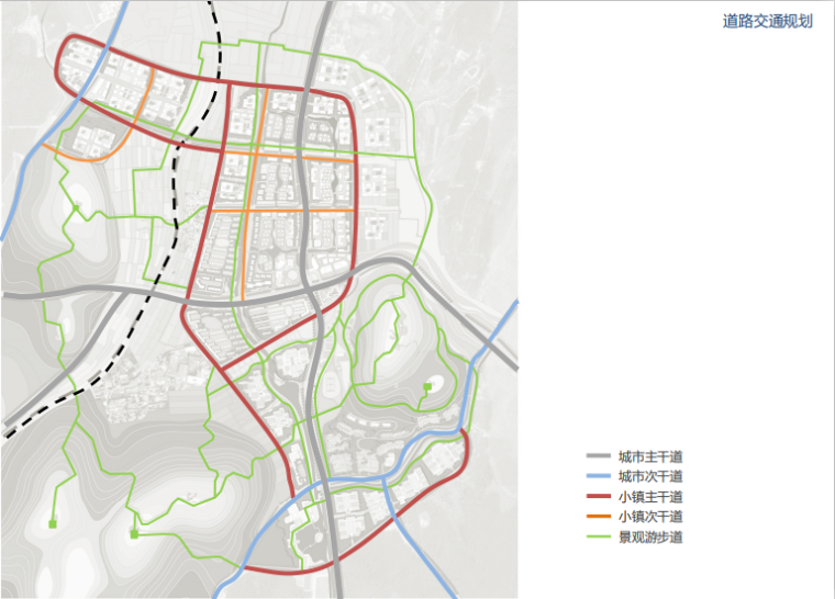 [大连]医养健康科技度假小镇景观规划方案-交通道路规划