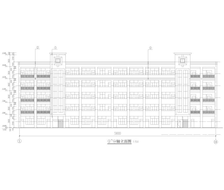 中学框架教学楼建筑图纸资料下载-[广东]5层框架结构中学教学楼全套图纸2018