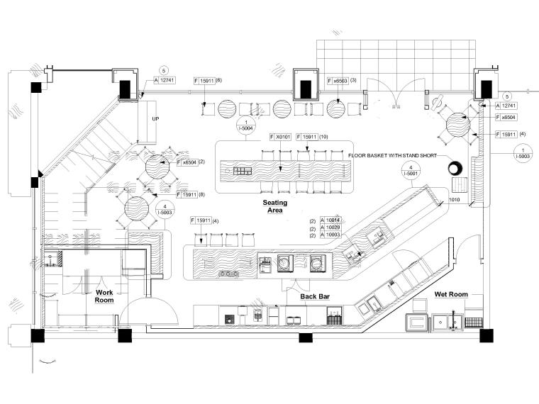 星巴克咖啡实景图资料下载-[杭州]星巴克咖啡厅室内装修施工图+效果图