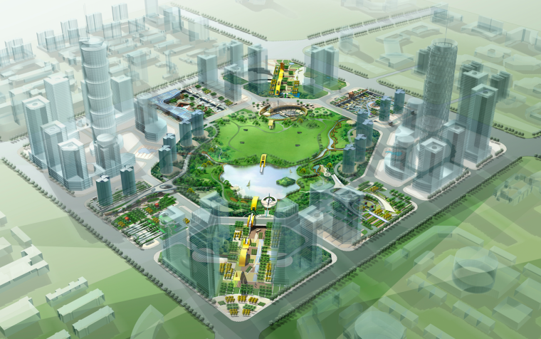 城市中央公园模型资料下载-[浙江]台州城市中央公园景观设计方案