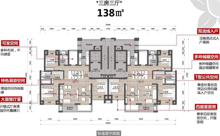 清新风格住宅效果图资料下载-浙江新希望清新风格户型标准化设计