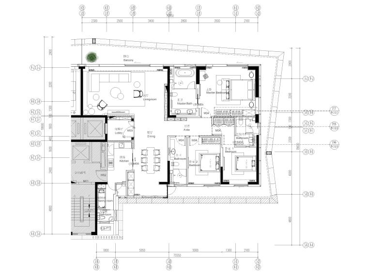 电气间装修图资料下载-[深圳]232㎡现代三居家装样板间装修施工图