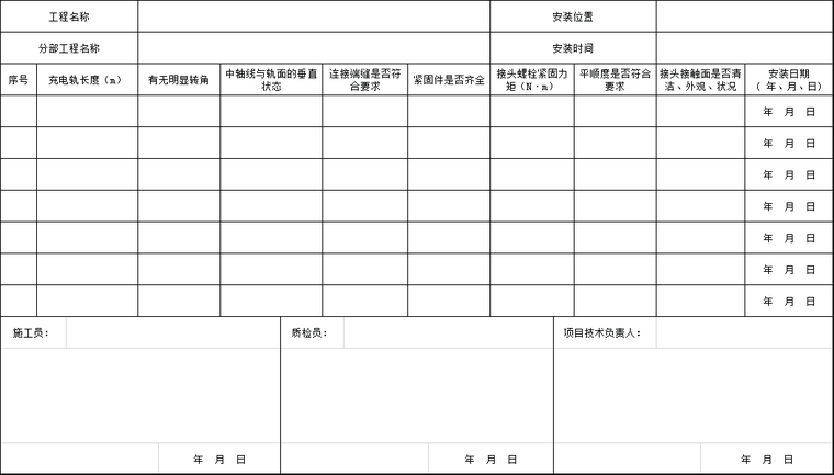 城市有轨电车工程设计规范资料下载-施工记录文件_有轨电车工程_充电网工程