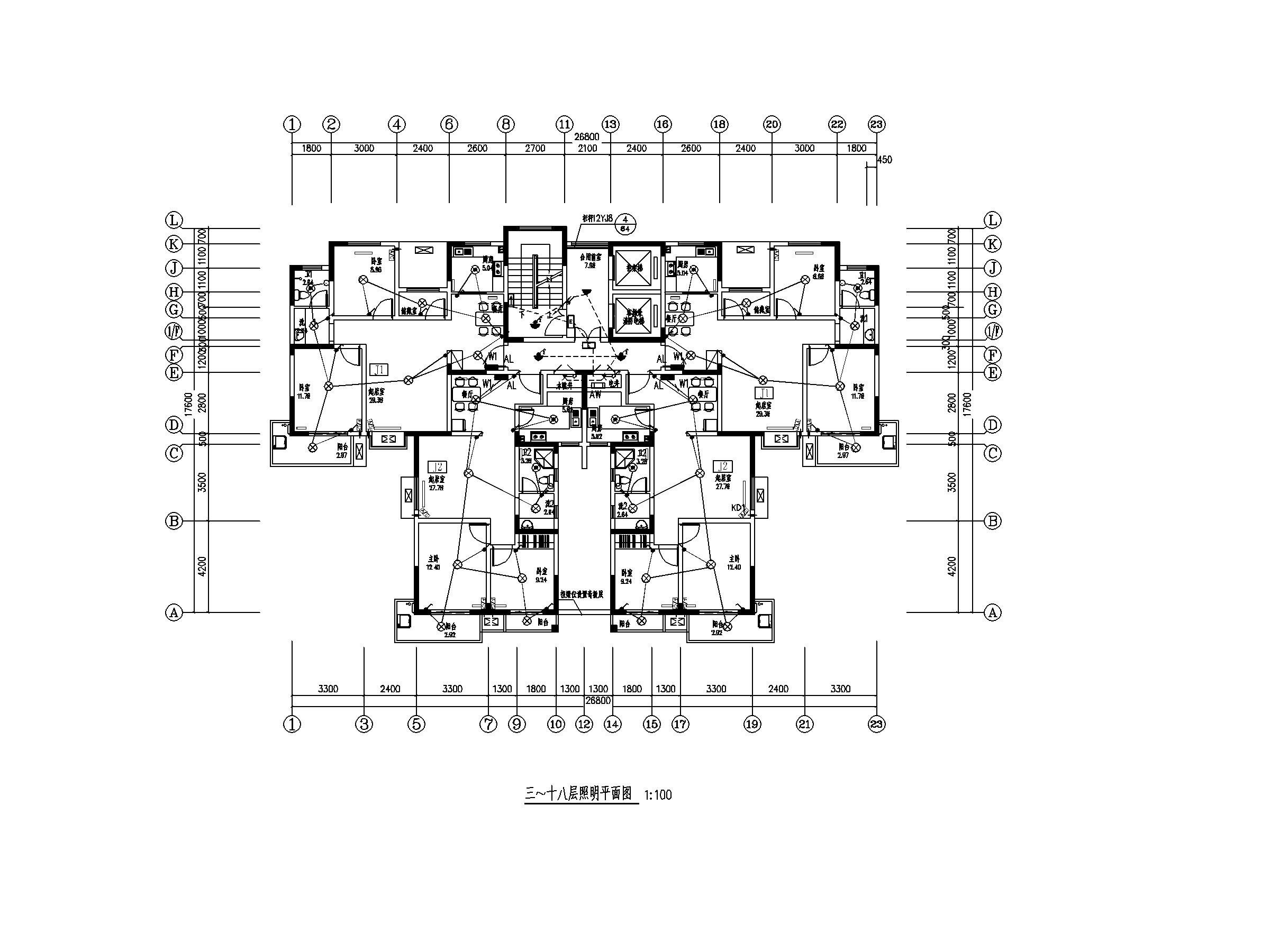 河南18層住宅樓建築圖紙資料下載-[河南]18層小區住宅樓電氣施工圖