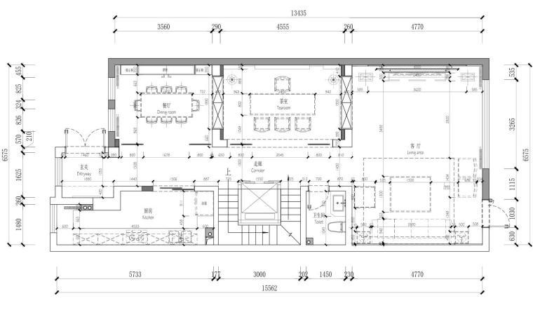 装饰户型布局图资料下载-三居室家装样板间装修设计施工图+3D模型