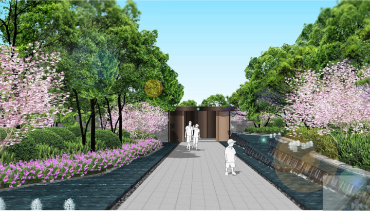 桉树林中的花园式房屋资料下载-[重庆]互动共享型花园式社区景观方案