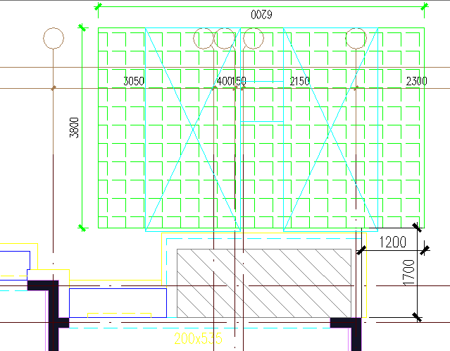 建筑工程施工电梯基础施工方案-3-2#楼施工电梯基础平面定位图