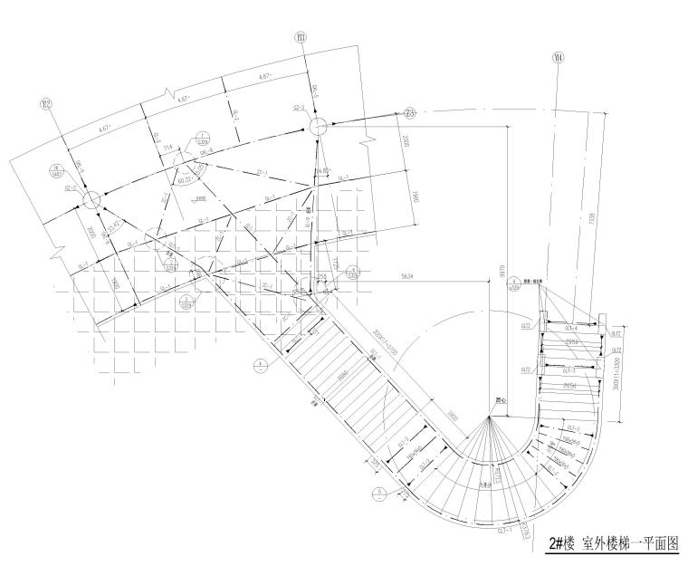 cad钢楼梯详图资料下载-钢结构室外楼梯节点详图(CAD)