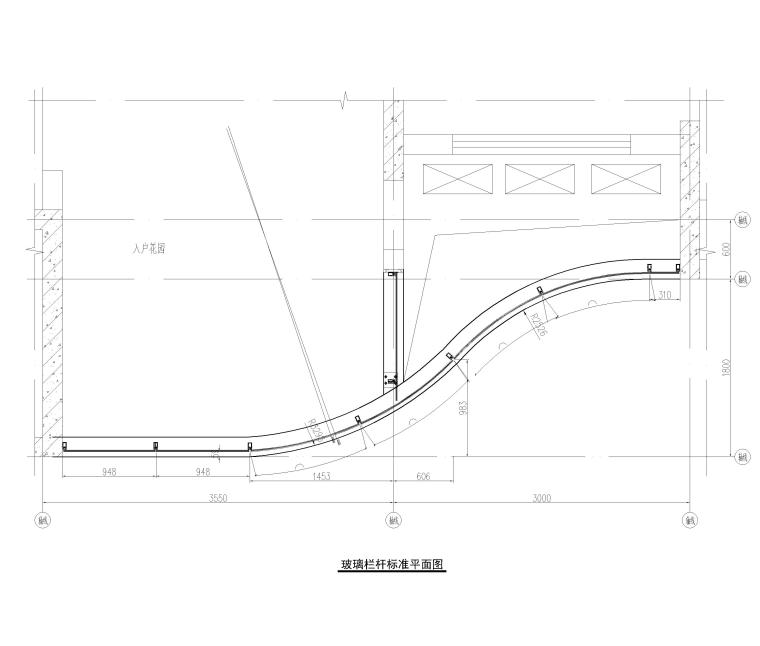 玻璃安装栏杆cad资料下载-玻璃及铁艺栏杆通用节点图2017（CAD）