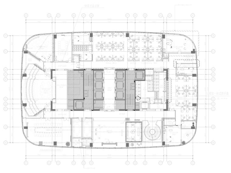 4层办公楼装修设计图纸资料下载-[深圳]集团办公楼42~46层装修设计施工图