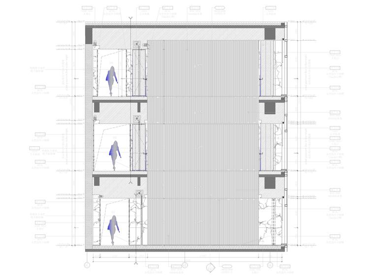 [深圳]集团办公楼42~46层装修设计施工图-43F立面图2