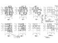 四层小型别墅混凝土框架结构施工图CAD