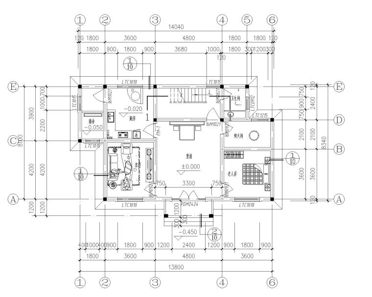 农村住宅砖混结构施工图资料下载-三层农村自建别墅式住宅结构施工图CAD