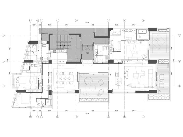 复式公寓一居室资料下载-[三亚]四季公寓330㎡三居样板间装修施工图