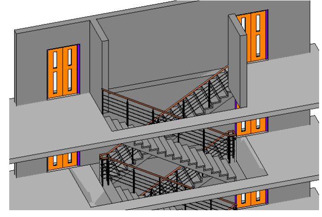 高层剪刀楼梯住宅资料下载-Revit软件技巧1.8.3剪刀式楼梯的绘制