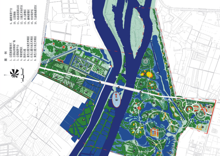 [江苏]宿迁红黄蓝主题公园景观设计方案-设计总平面图
