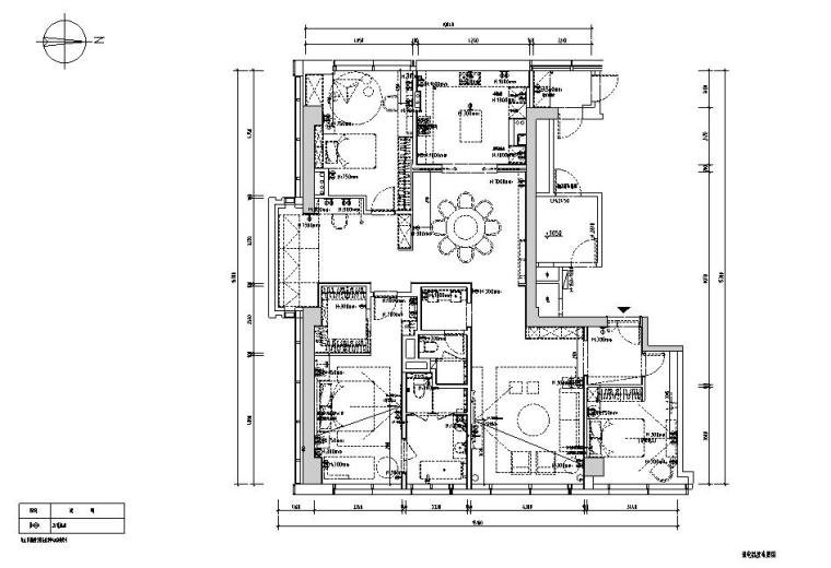 222 ㎡现代轻奢住宅装修施工图+效果图+模型-强电插座设计图