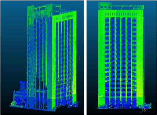 建筑色彩立面资料下载-建筑三维激光扫描立面测绘
