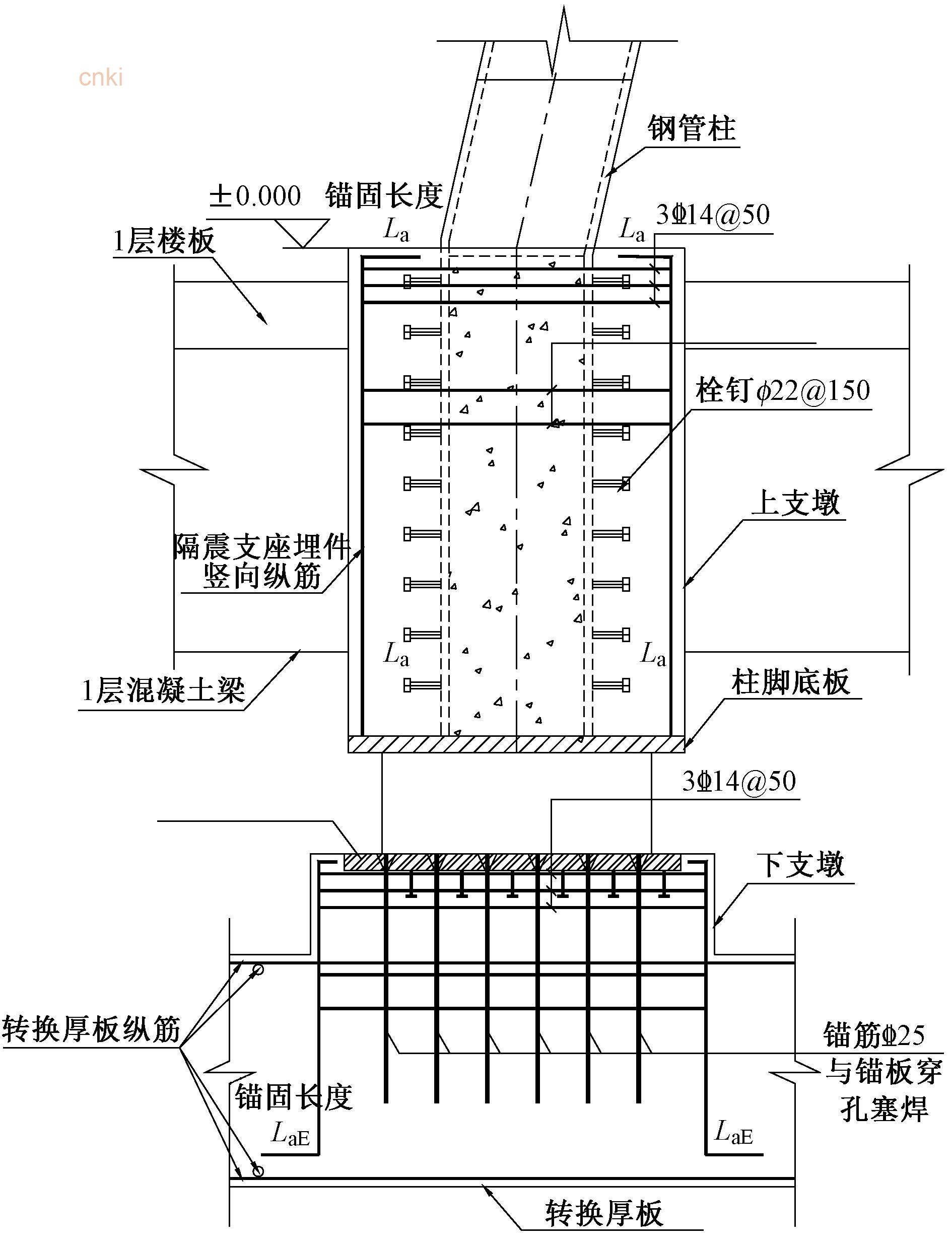 隔震支墩钢筋的图集图片