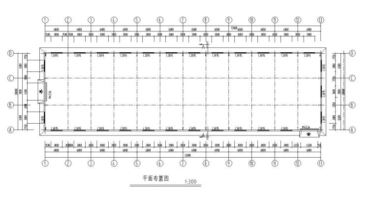 20米跨拱形结构资料下载-20米单跨厂房门式钢架结构施工图CAD