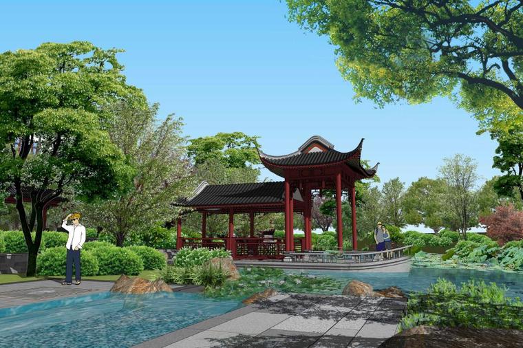 [广东]广州现代中式风格居住区景观设计方案