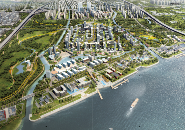 绿心公园改造方案资料下载-[上海]滨江生态绿心城市区域规划设计方案