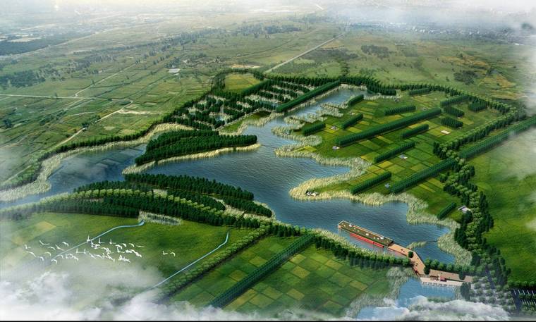 [甘肃]张掖生态湿地公园景观效果图