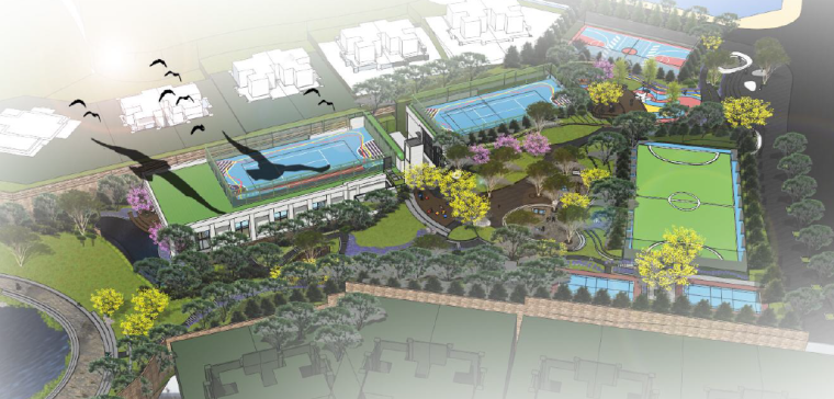 北美开放街区景观设计资料下载-[重庆]开放生态体育公园景观设计方案