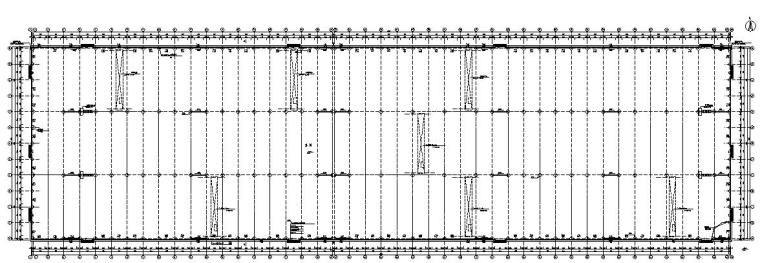 300m上承式拱桥cad资料下载-300m大型门刚厂房钢结构施工图CAD含建筑图