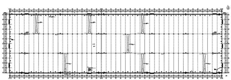 大型厂房厂房建筑图cad资料下载-300m大型门刚厂房钢结构施工图CAD含建筑图