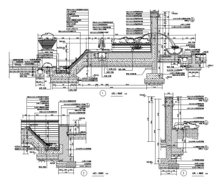 叠水水景节点详图设计 (4)