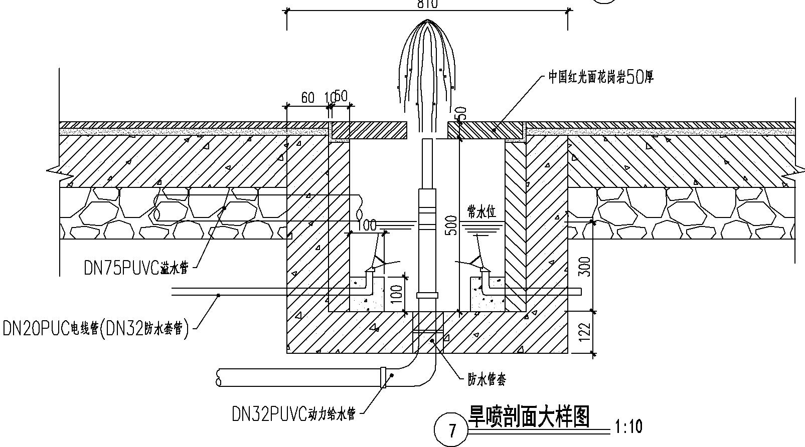 旱喷泉施工过程图图片