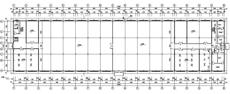 钢结构分拣平台施工图资料下载-某二层钢结构厂房门刚施工图CAD