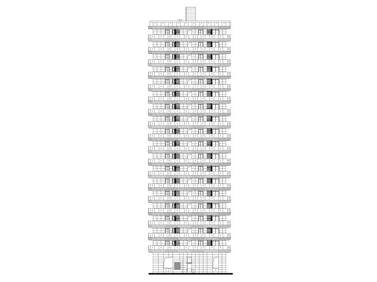 建筑高层住宅施工图设计资料下载-上海船厂十九层高层住宅建筑施工图2017