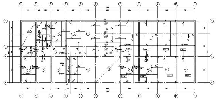 三层钢结构办公楼效果图资料下载-某三层办公楼混凝土结构施工图CAD