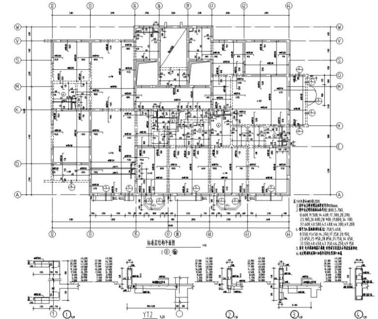 18层施工平面图资料下载-重庆18层住宅剪力墙结构施工图CAD