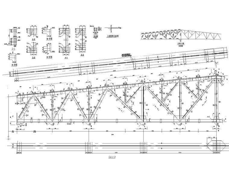 角钢桁架屋面施工图资料下载-某钢结构桁架屋面结构节点施工图CAD