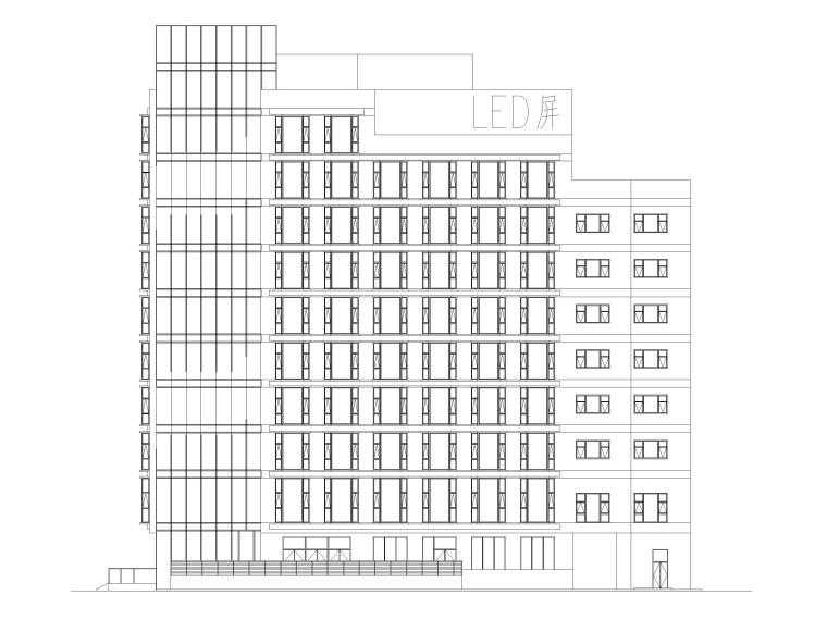办公楼二层框架结构资料下载-11层框架结构办公楼建筑初设图CAD