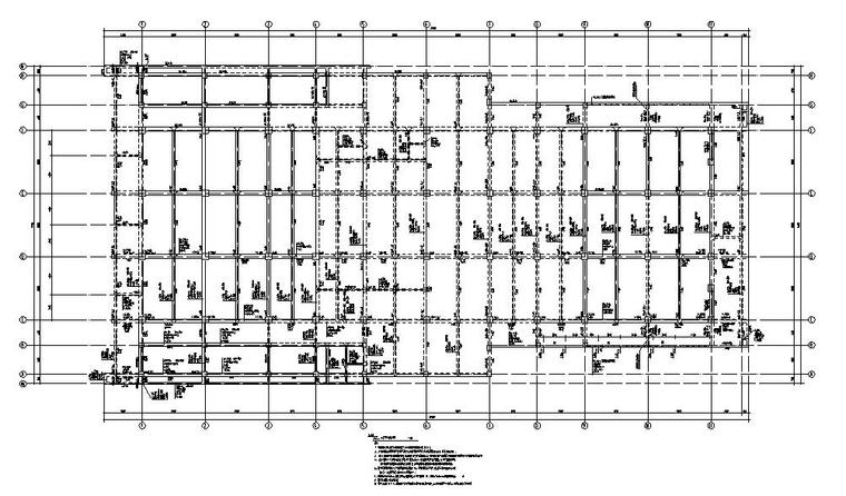 某报告厅建筑混凝土结构施工图CAD-结构配筋图