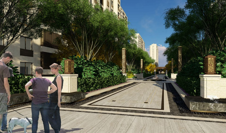 轴线景观效果图