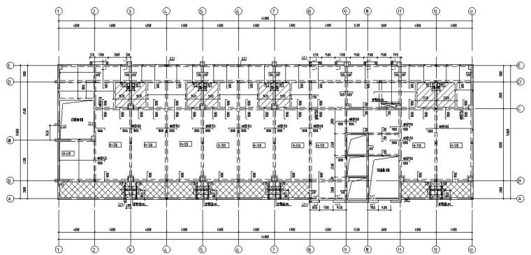 10层高层图纸资料下载-某企业十层小高层宿舍混凝土结构施工图CAD