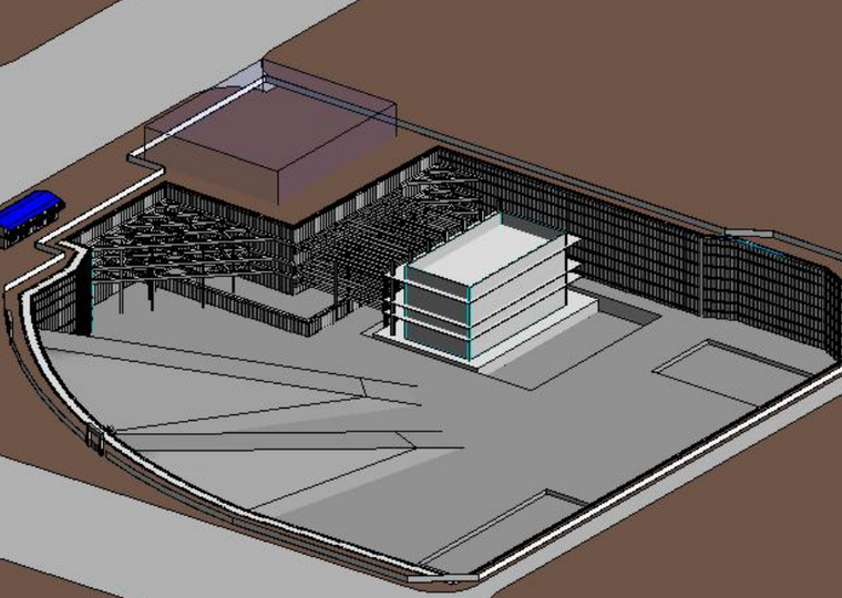 深基坑临近地铁基坑支护资料下载-临近地铁基坑支护设计BIM应用演示（43页）