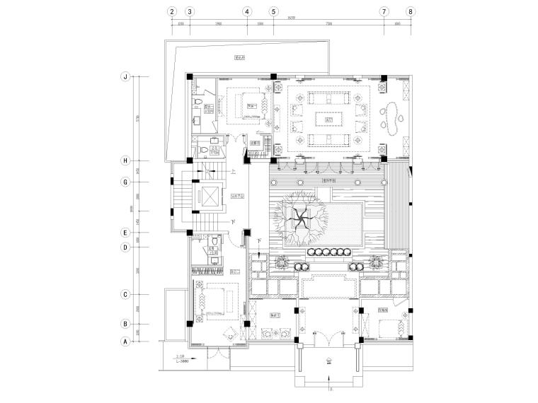 四合院别墅设计平面图资料下载-[成都]中德麓府别墅四合院CAD平面图+3D模型