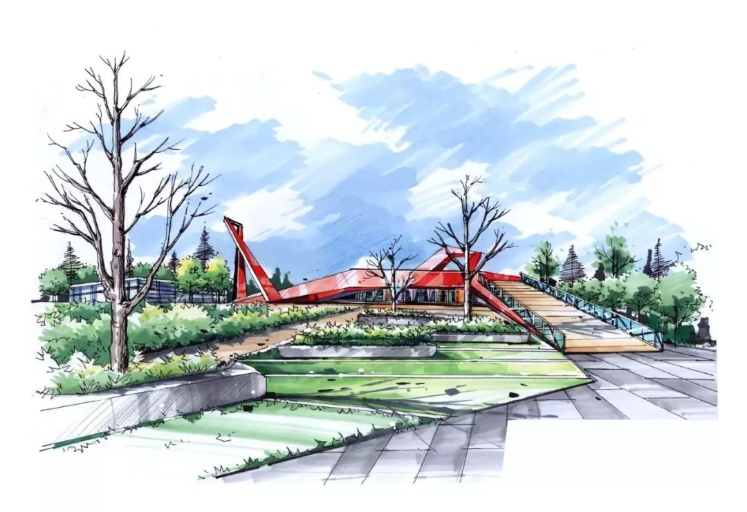 [分享]100张景观手绘效果图