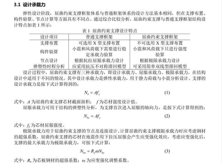 屈曲支撑设计手册资料下载-屈曲约束支撑基本原理及设计方法概述