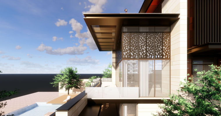 新别墅模型资料下载-知名企业现代新亚洲风格独栋别墅建筑模型