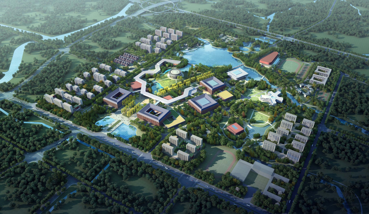 科技大学园景观 日景鸟瞰图7