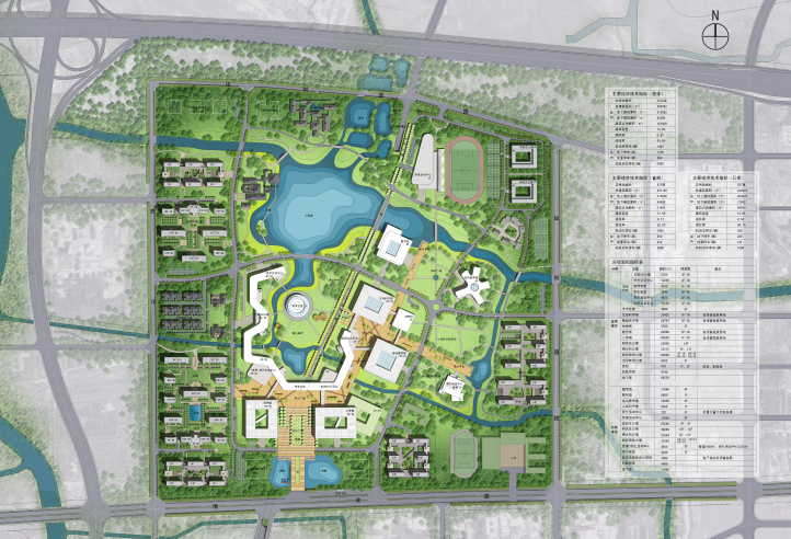 [浙江]高科技大学园区建筑与景观规划UAD-总平面图