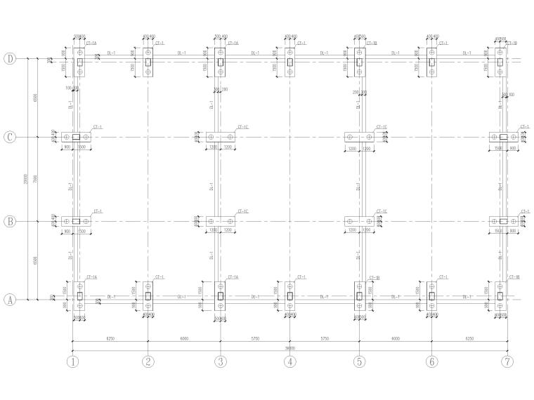 江苏结构施工图纸资料下载-[江苏]单层排架结构工业仓库结构施工图2016