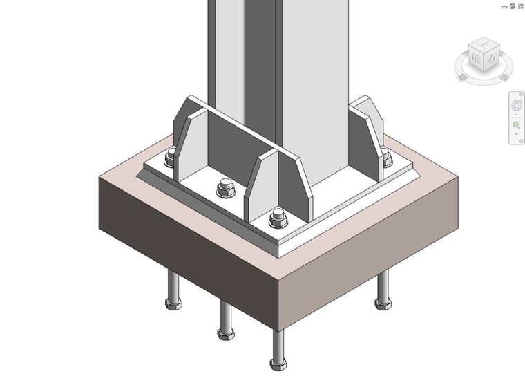 绘制方法: 1,新建结构样板,用内建模型的方法绘制出底座混凝土部分